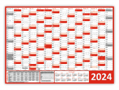 Wandkalender DIN A1 2024 Rot - gerollt