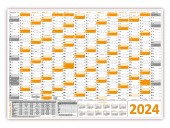 Wandkalender DIN A1 2024 Orange - gerollt
