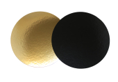10 Stck Tortenuntersetzer mit Goldfolie und Schwarzfolie beidseitig - 32cm
